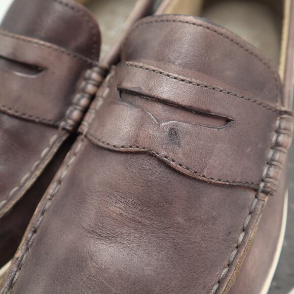 Cole Haan Pinch Weekender Shoes Mens 13 Grey Leather Penny Loafer Slip On - Picture 6 of 16